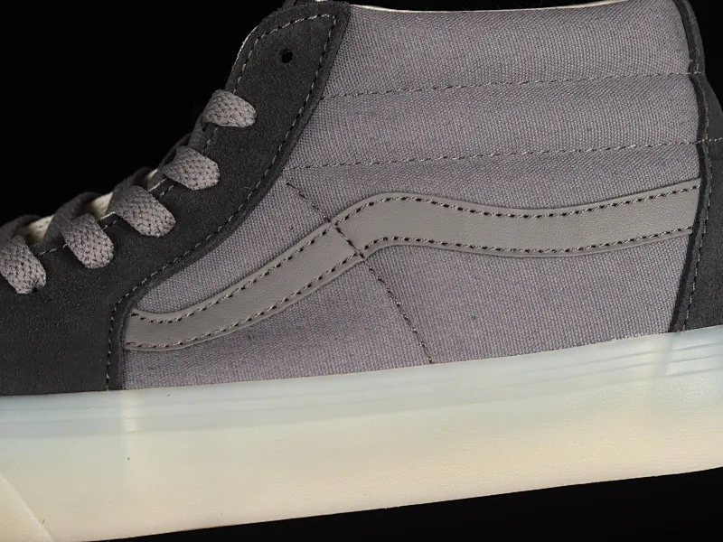 All categories Vans Vans series Vans Mid Vans China Vans Sk8-Mid official new cool transparent jelly glass glue gray black Chinese sneakers VN0A3WM3ABD